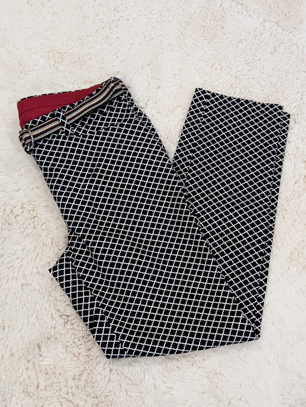 NWT Rafaella Scalloped Pattern Dress Pants